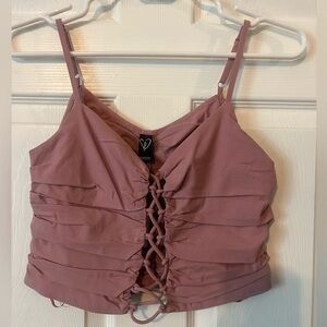 Windsor Dusty Rose Lace-Up Camisole
